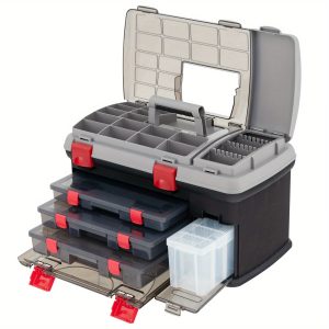 MULTIGOT 5 Layers Fishing Tackle Box wu002F Top Storage 3 Removable Utility Boxes & Dividers