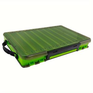 1pc Multi-compartment Storage Box, Fishing Tackle Box, Double-sided Storage Box With Handle For Fake Bait And Fishing Accessories